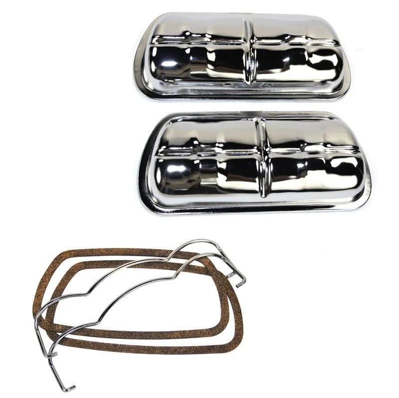 Empi 8905 Chrome Stock Clip On Valve Cover Kit - Vw Engine 1600cc-2275cc Pair