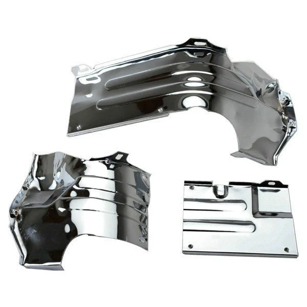 Empi 8949 Air-cooled Vw Chrome 3 Piece Heater Box Channel Tin, 3 Piece Set