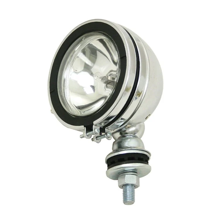 Empi 9309 Chrome 5" Round Off-Road Light W/Mounting Post - H3 100W, Each