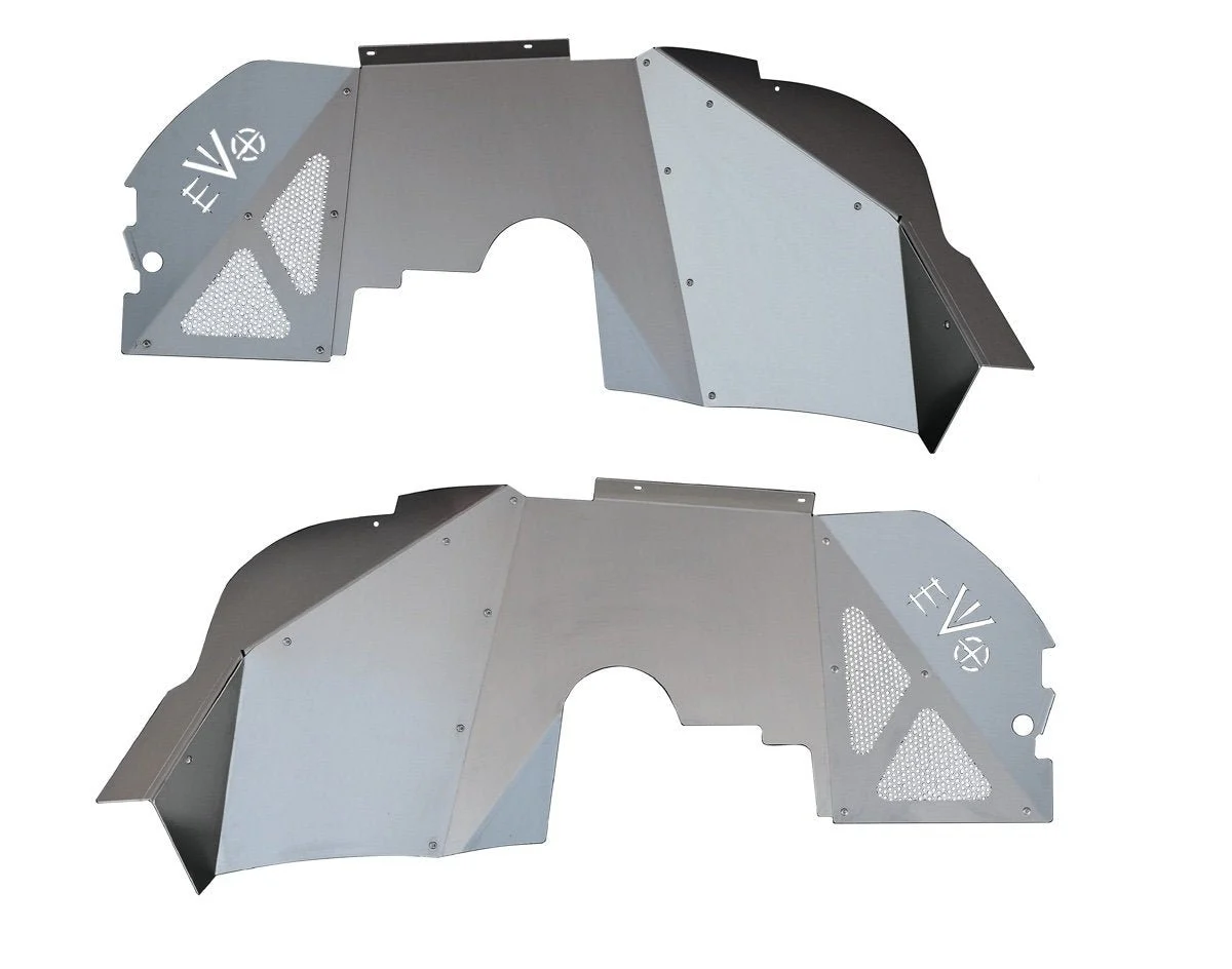 EVO Manufacturing  Front Vented Fender Liners for 18-23  Jeep Wrangler JL & Gladiator JT for 18-26 Jeep Wrangler JL & Gladiator JT with a Coilover Suspension