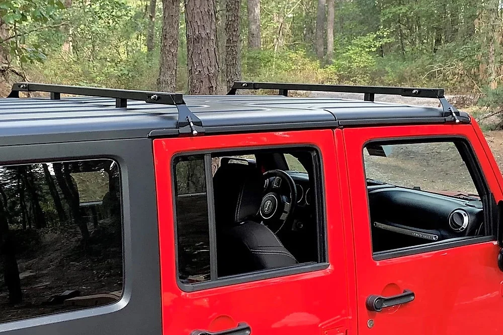 Exposed Racks  Hardtop Roof Rack for 07-18 Jeep Wrangler JK Multi-Function Click-In Black for 07-18 Jeep Wrangler JK