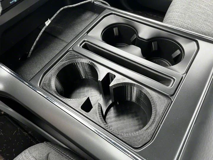 Haven 3D Center Console Cup and Phone Holder Adapter; Black (21-26 F-150 w/ Column Shifter & Flow-Through Center Console)