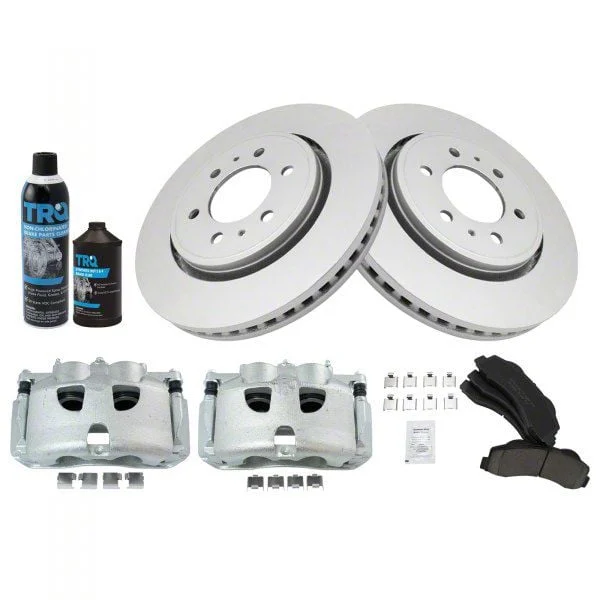 Ceramic 6-Lug Brake Rotor, Pad and Caliper Kit; Front (12-14 F-150; 15-16 F-150 w/ Manual Parking Brake)