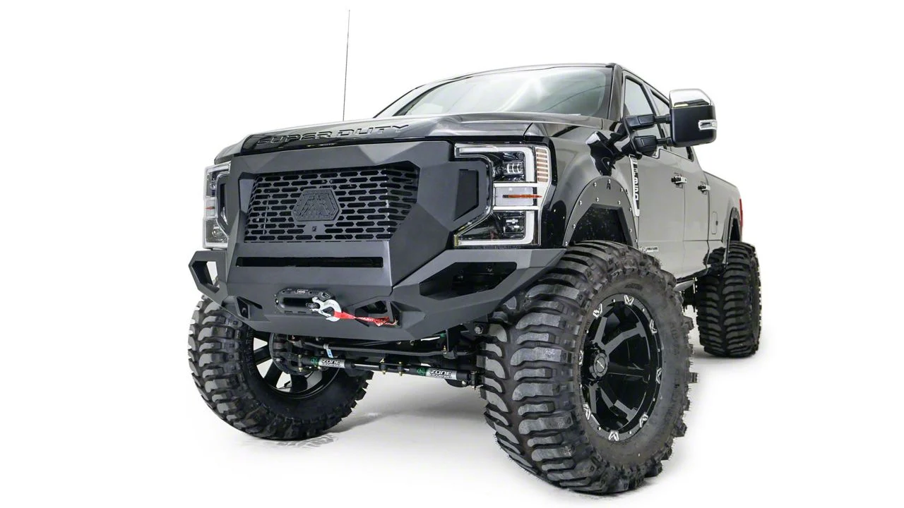 Fab Fours Front Full Width Grumper; Matte Black (20-22 F-250 Super Duty)