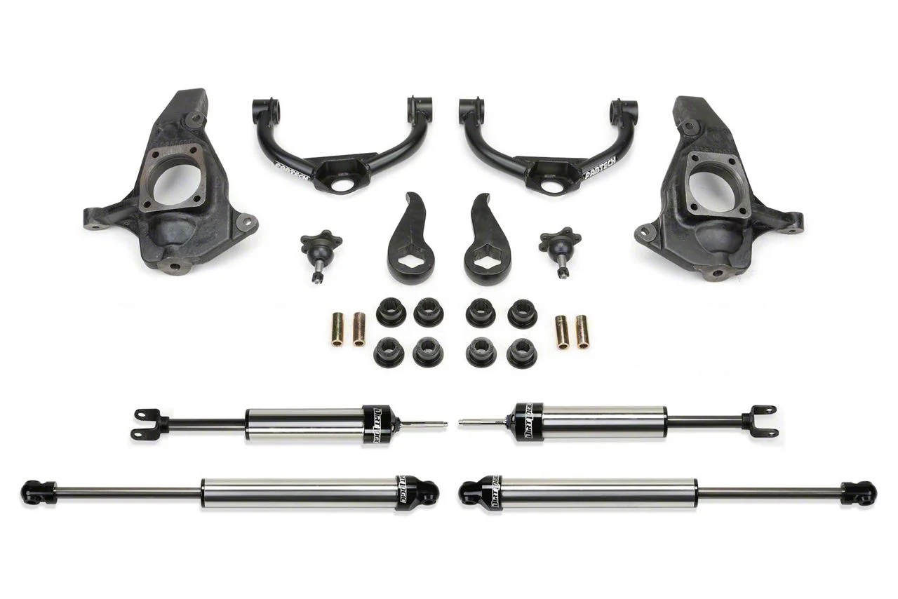 Fabtech 3.50-Inch Ball Joint Upper Control Arm Lift Kit with Dirt Logic Shocks (11-19 Sierra 2500 HD Extended/Double Cab, Crew Cab)