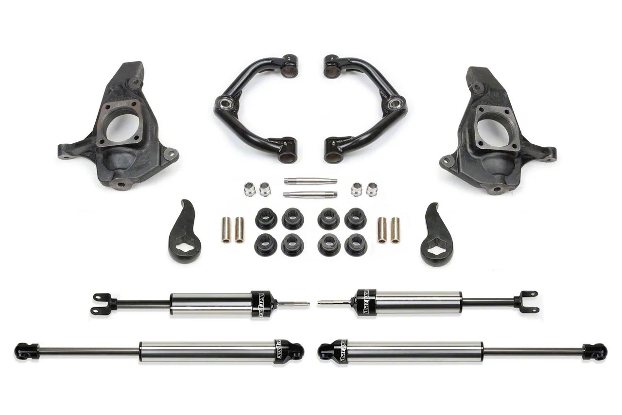 Fabtech 3.50-Inch Uniball Upper Control Arm Lift Kit with Dirt Logic Shocks (11-19 Sierra 2500 HD Extended/Double Cab, Crew Cab)
