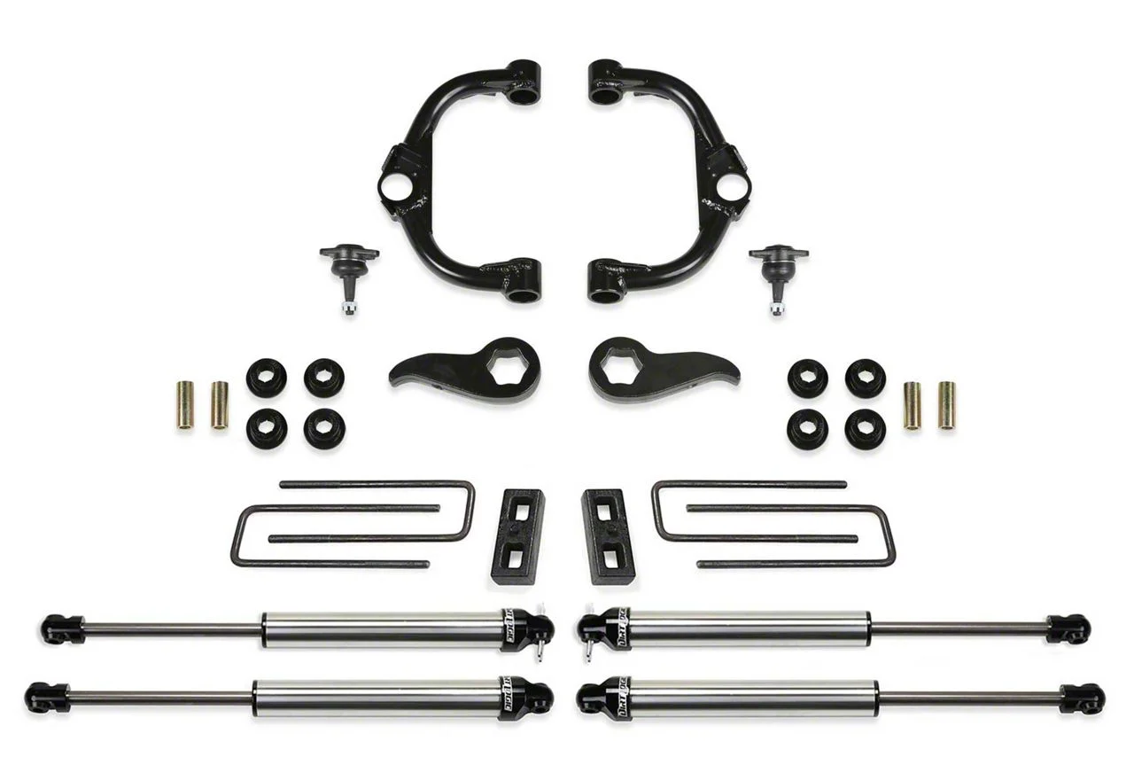 Fabtech 3.50-Inch Ball Joint Upper Control Arm Suspension Lift Kit with Dirt Logic Shocks (20-26 4WD Sierra 3500 HD Double Cab, Crew Cab)