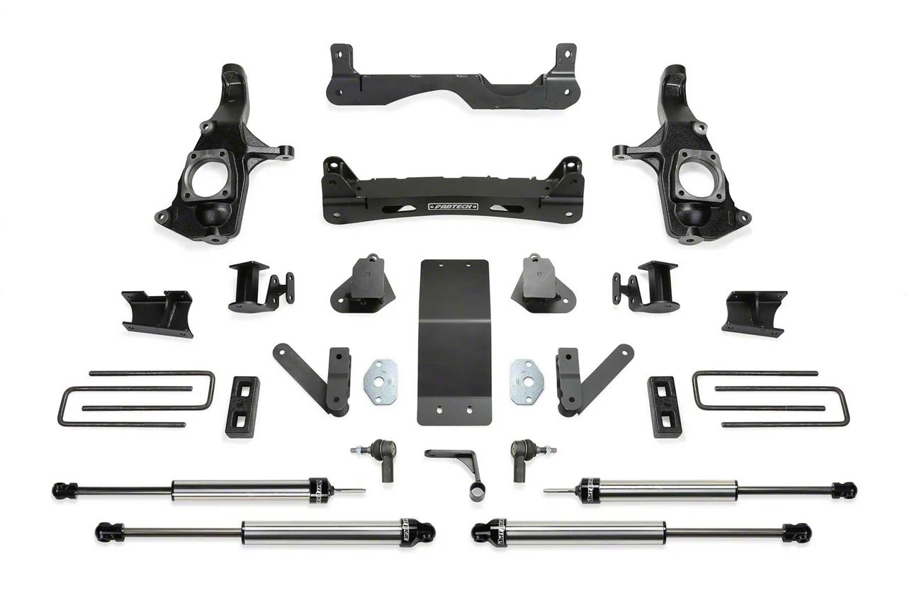 Fabtech 4-Inch Performance Suspension Lift Kit with Dirt Logic Shocks (11-19 Sierra 3500 HD Extended/Double Cab, Crew Cab)