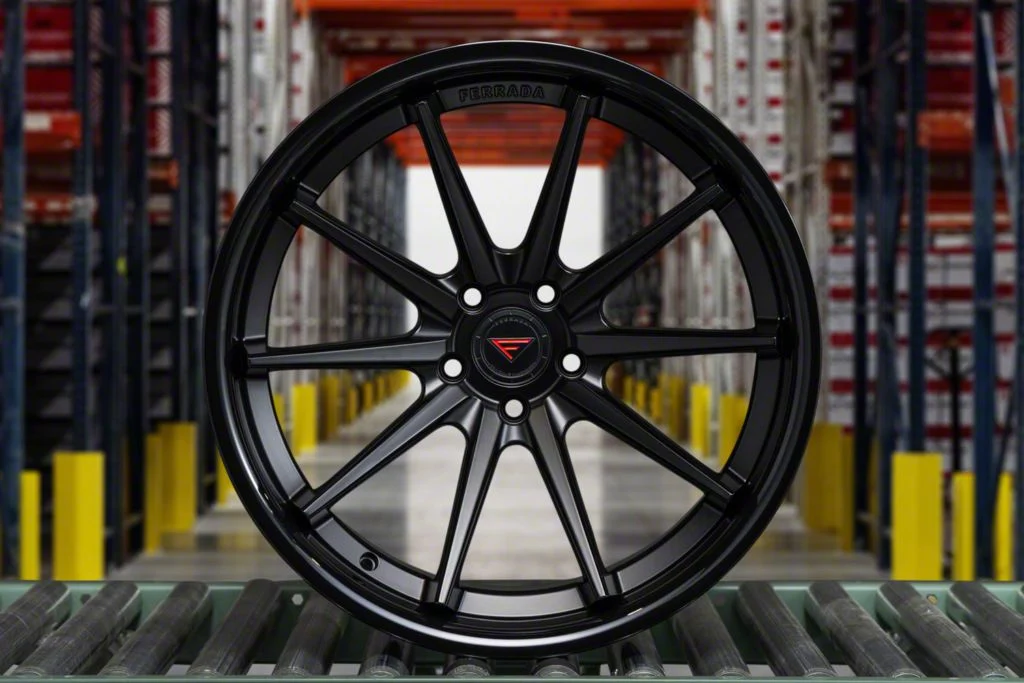 Ferrada Wheels FR4 Matte Black with Gloss Black Lip Wheel; 22x9; 35mm Offset (05-09 Mustang)