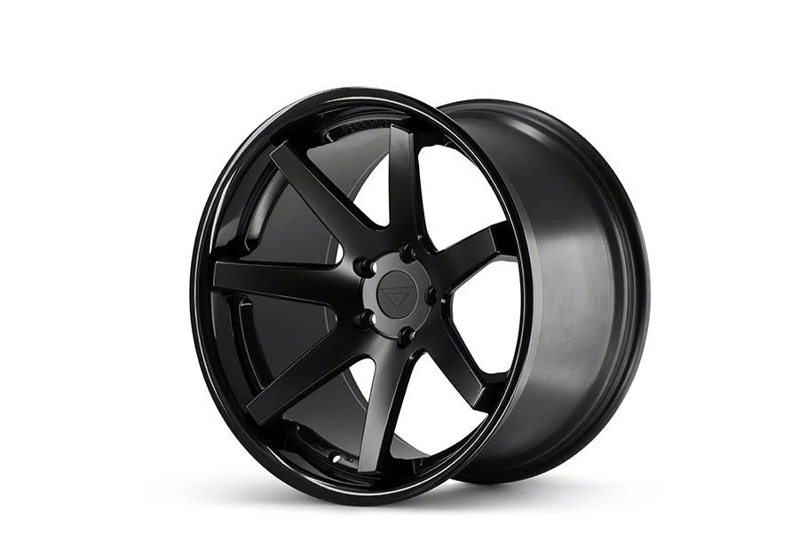 Ferrada Wheels FR1 Matte Black with Gloss Black Lip Wheel; Rear Only; 20x10.5; 38mm Offset (21-26 Mustang Mach-E)