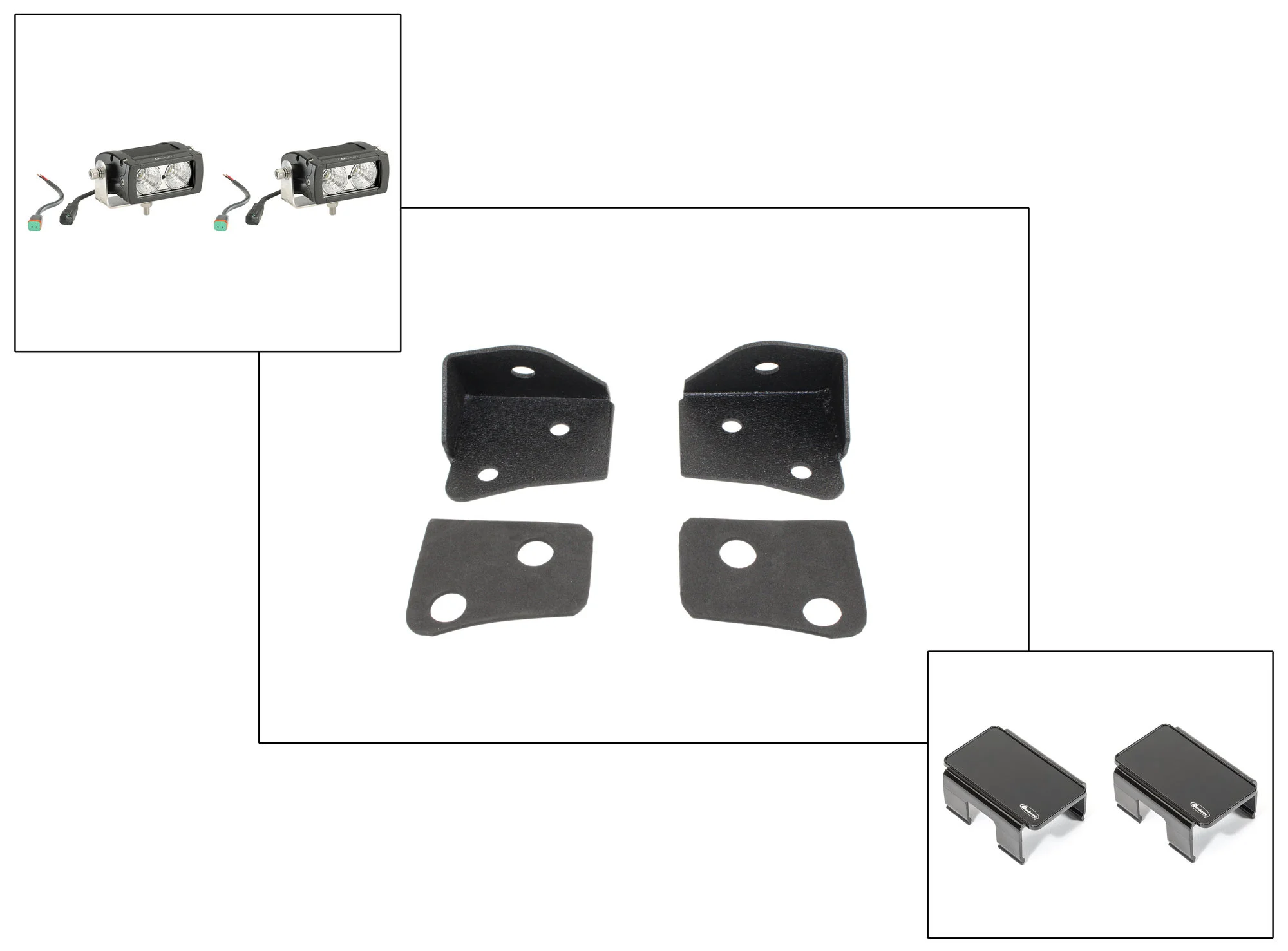 Quadratec  Ultimate Windshield Light Pod Combo for 07-18 Jeep Wrangler JK
