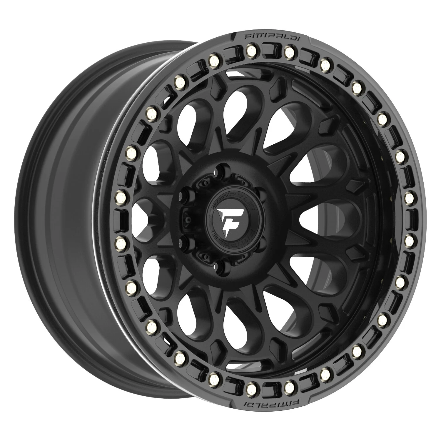 Fittipaldi Off Road Wheels  Beadlock Series FB153 Alloy Wheel for 07-24 Jeep Wrangler JK, JL & Gladiator JT in 17x9 with 4.40in Backspace in Satin Black for 07-26 Jeep Wrangler JK, JL & Gladiator JT