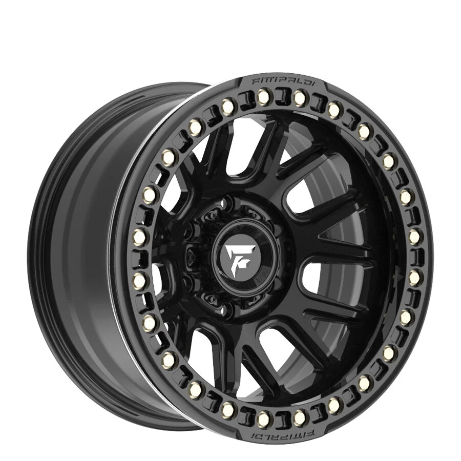 Fittipaldi Off Road Wheels  Beadlock Series FB151 Alloy Wheel for 07-24 Jeep Wrangler JK, JL & Gladiator JT in 17x9 with 3.50in Backspace in Satin Black for 07-26 Jeep Wrangler JK, JL & Gladiator JT