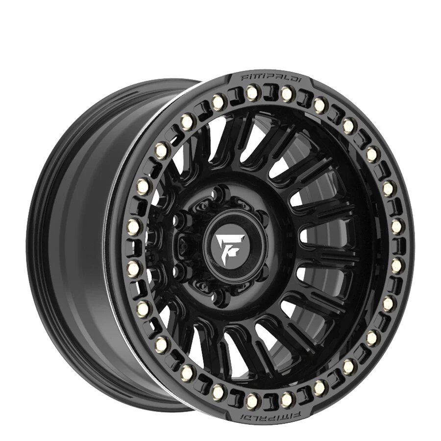 Fittipaldi Off Road Wheels  Beadlock Series FB152 Alloy Wheel for 07-24 Jeep Wrangler JK, JL & Gladiator JT in 17x9 with 3.50in Backspace in Machined Silver for 07-26 Jeep Wrangler JK, JL & Gladiator JT