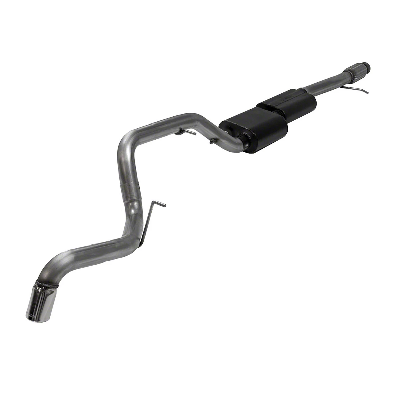 Flowmaster Force II Single Exhaust System with Polished Tip; Rear Exit (21-26 5.3L Tahoe)