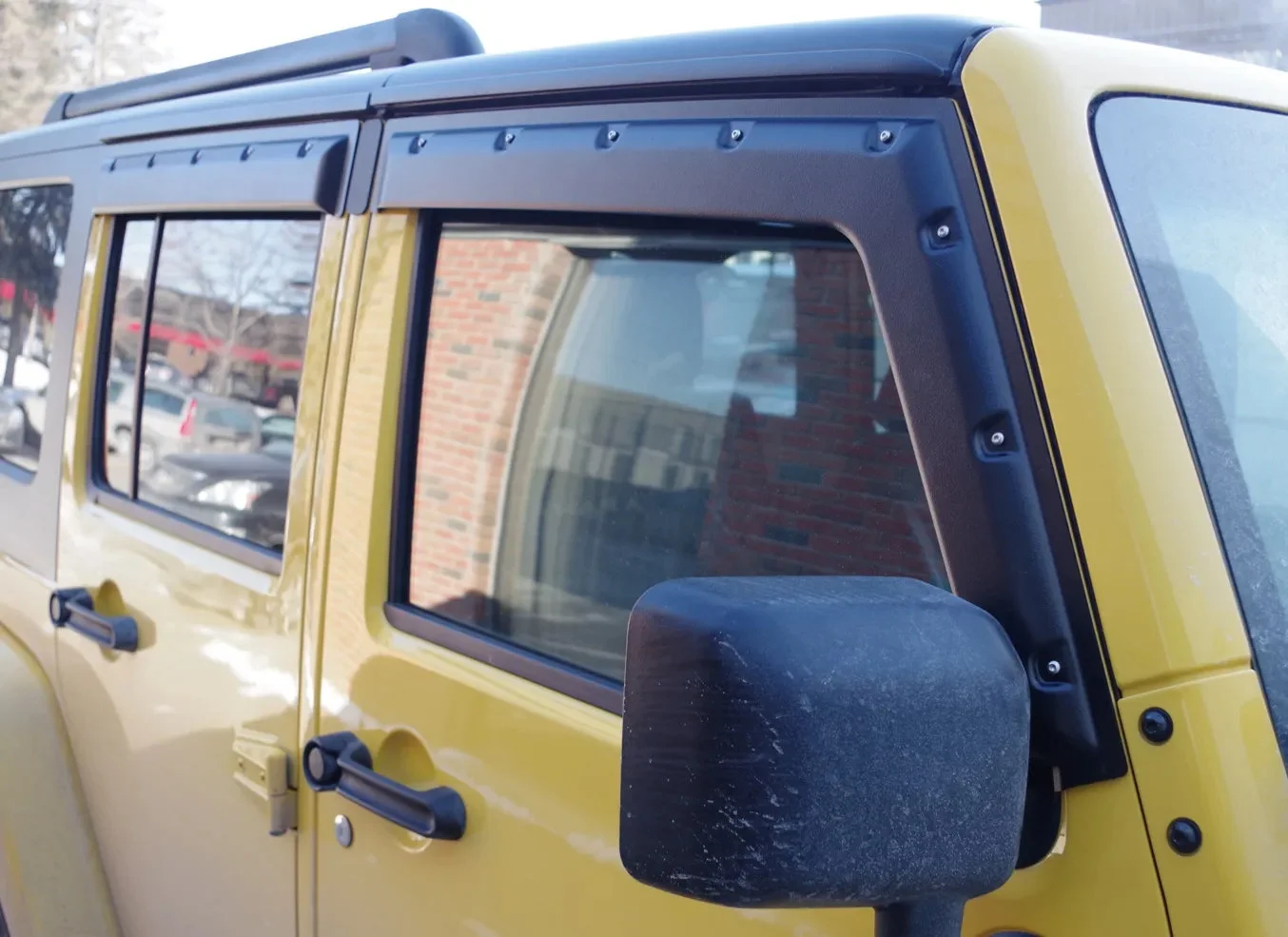 Focus Auto Design Inc. TV7W07-4 Tough Visors for 07-18 Jeep Wrangler JK Unlimited 4-Door
