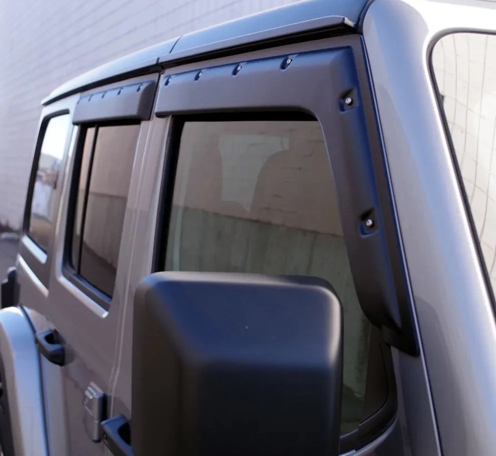 Focus Auto Design Inc. TV7W18-4 Tough Visors for 18-22 Jeep Wrangler JL Unlimited & Gladiator JT