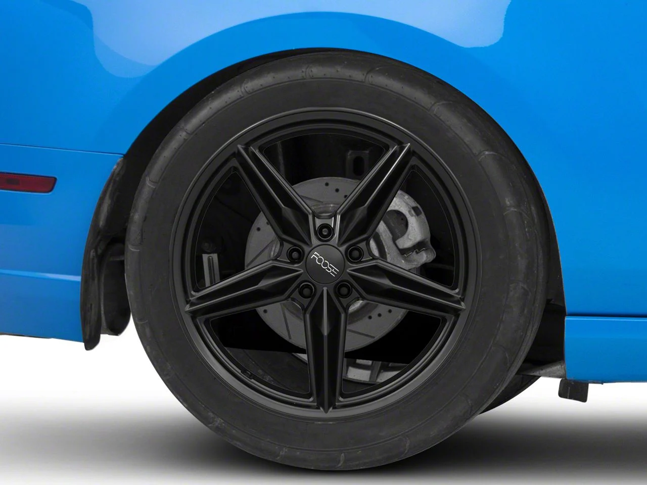 Foose CF8 Matte Black Wheel; Rear Only; 19x11; 50mm Offset (10-14 Mustang)