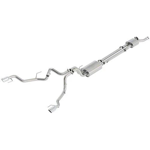 Ford Performance Touring Dual Exhaust System with Chrome Tips; Rear Exit (17-20 F-150 Raptor SuperCrew)