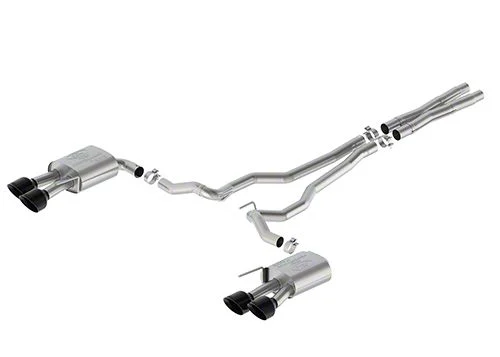 Ford Performance Extreme Non-Active Cat-Back Exhaust with Black Chrome Tips and Dark Horse Quad Tip Rear Valance (24-26 Mustang GT w/o Active Exhaust)
