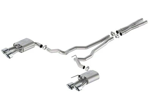Ford Performance Extreme Active Cat-Back Exhaust with Chrome Tips and Dark Horse Quad Tip Rear Valance (24-26 Mustang GT w/ Active Exhaust)