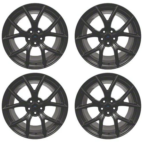 Ford Performance Performance Pack 2 Matte Black 4-Wheel Kit with TPMS Sensors; 19x9.5/19x10; 40mm/52.5mm Offset (15-23 Mustang GT, EcoBoost, V6)