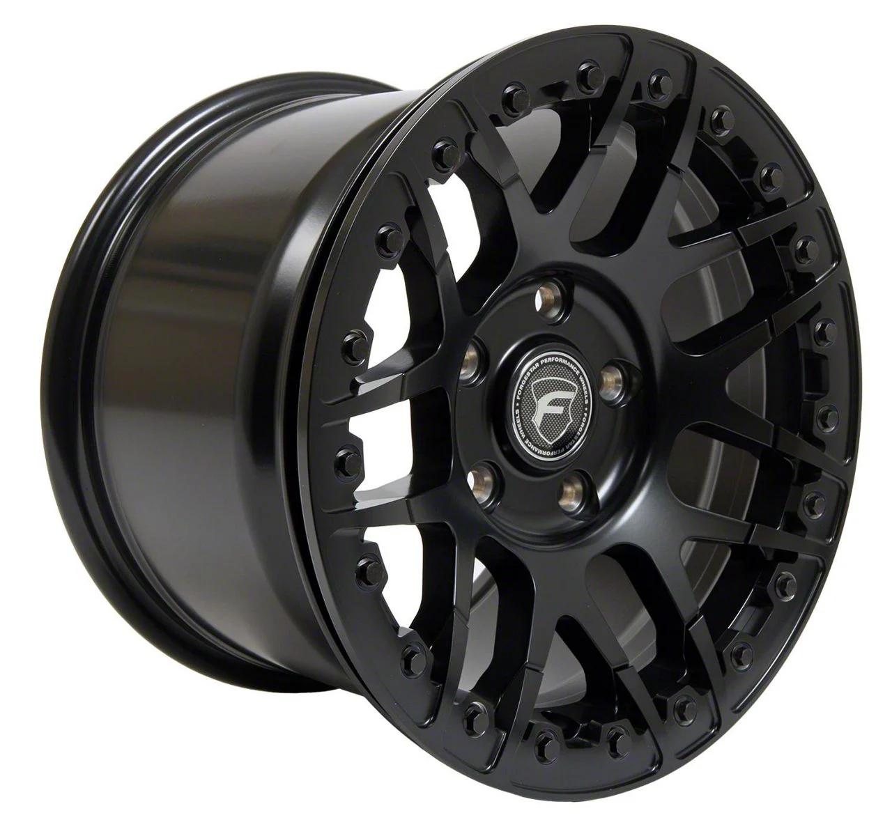 Forgestar F14 Beadlock Satin Black Wheel; Rear Only; 15x10; 50mm Offset (05-09 Mustang)