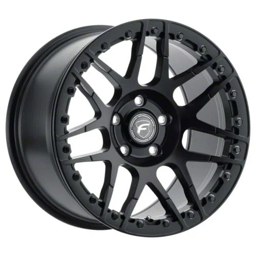 Forgestar F14 Beadlock Satin Black Wheel; Rear Only; 17x10; 50mm Offset (05-09 Mustang)