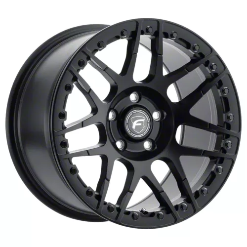 Forgestar F14 Beadlock Satin Black Wheel; Rear Only; 17x10; 50mm Offset (15-23 Mustang GT, EcoBoost, V6)