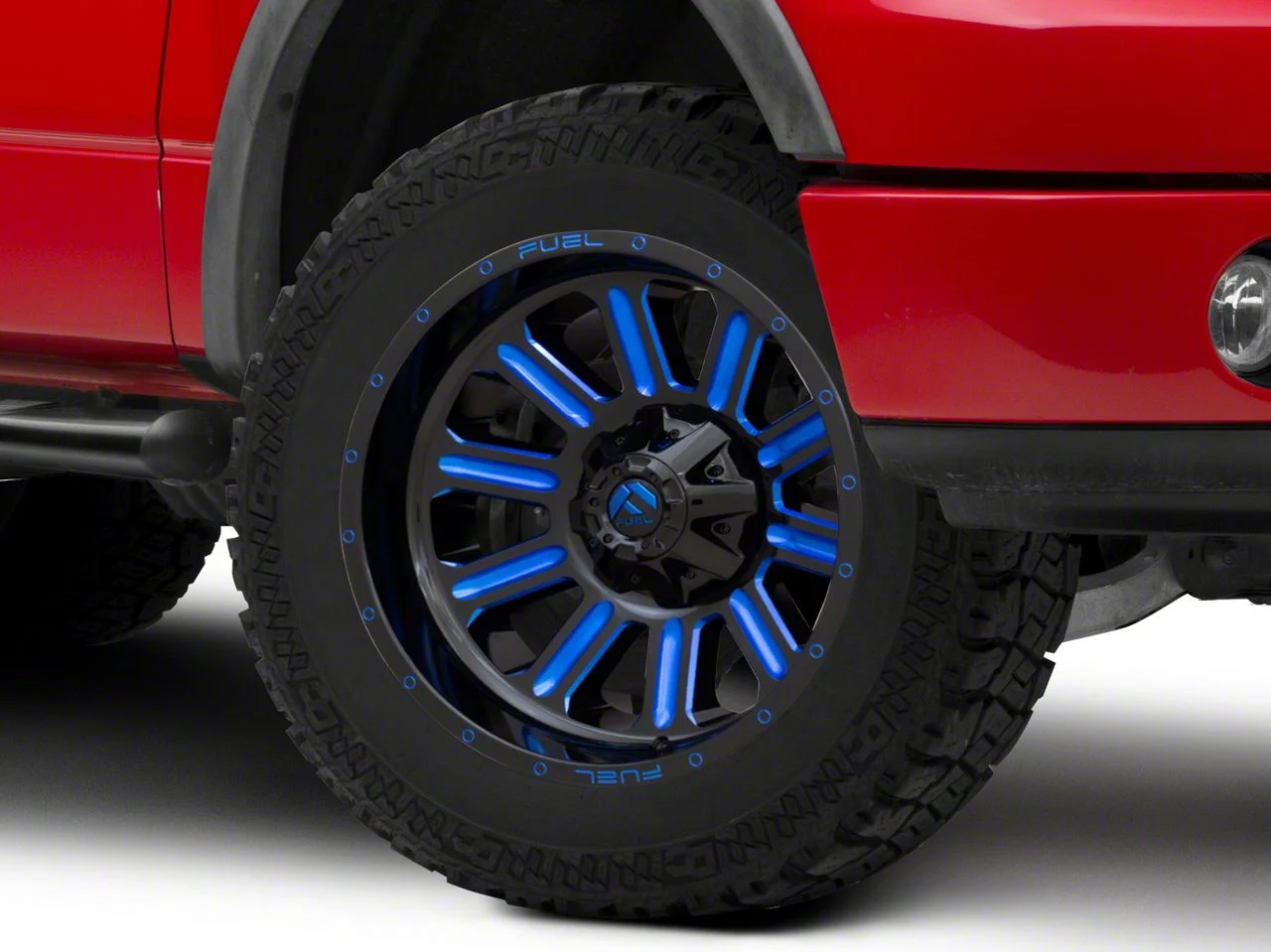 Fuel Wheels Hardline Gloss Black with Blue Tinted Clear 6-Lug Wheel; 20x9; 1mm Offset (04-08 F-150)