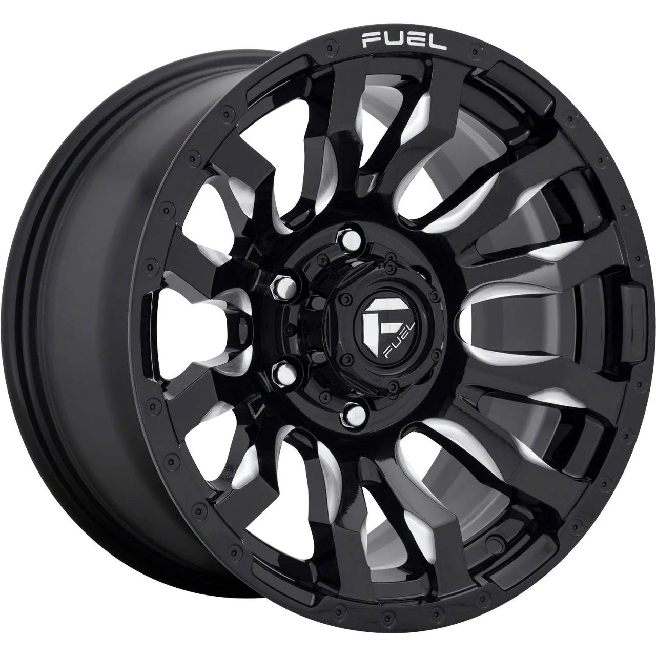 Fuel Wheels Blitz Gloss Black Milled 8-Lug Wheel; 18x9; 1mm Offset (11-14 Sierra 3500 HD SRW)