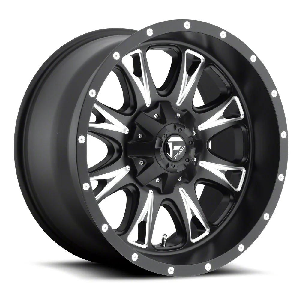 Fuel Wheels Throttle Matte Black Milled 8-Lug Wheel; 18x9; 20mm Offset (11-14 Sierra 3500 HD SRW)