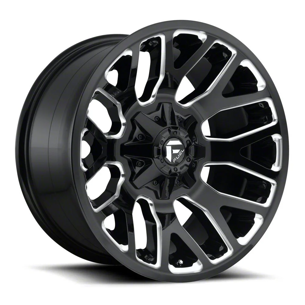 Fuel Wheels Warrior Gloss Black Milled 8-Lug Wheel; 20x9; 1mm Offset (11-14 Sierra 3500 HD SRW)