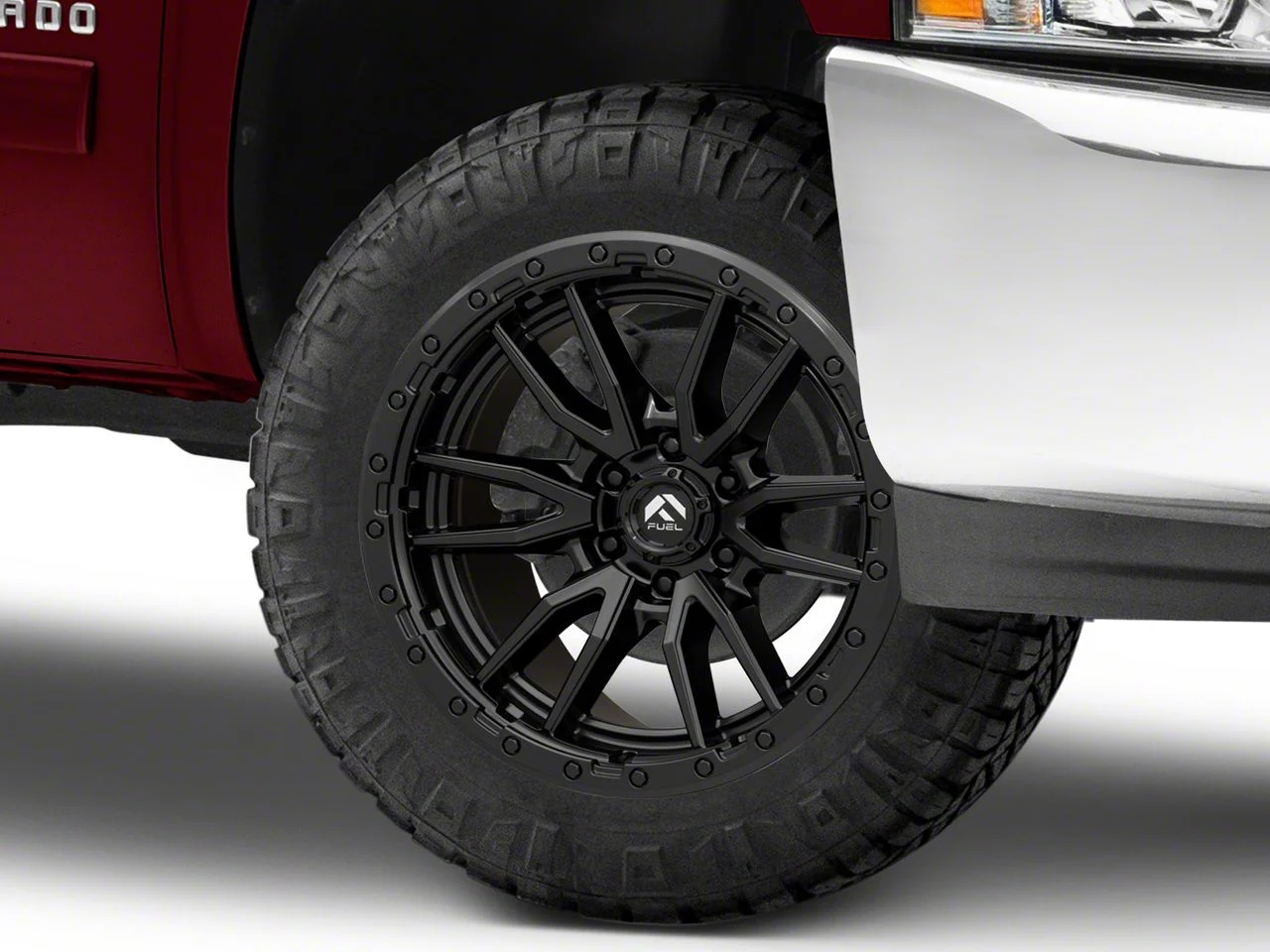 Fuel Wheels Rebel Matte Black 6-Lug Wheel; 20x9; 1mm Offset (07-13 Silverado 1500)