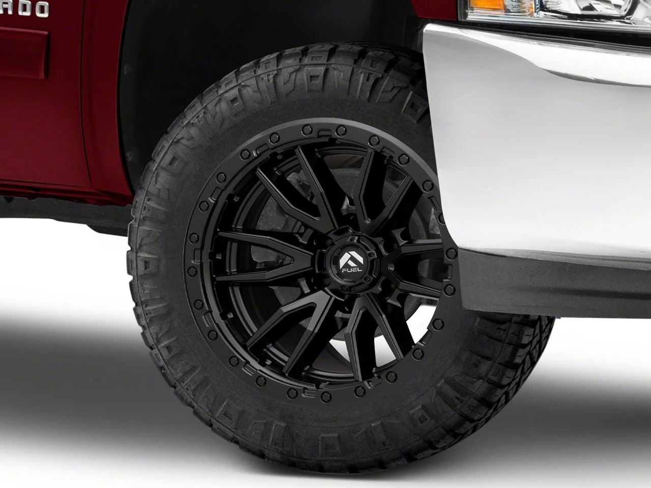 Fuel Wheels Rebel Matte Black 6-Lug Wheel; 20x9; 20mm Offset (07-13 Silverado 1500)