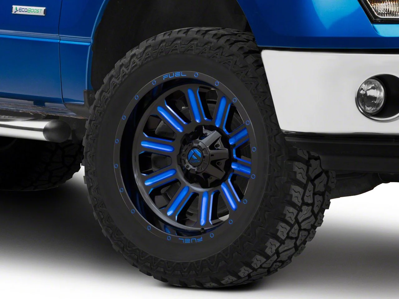 Fuel Wheels Hardline Gloss Black with Blue Tinted Clear 6-Lug Wheel; 20x10; -18mm Offset (09-14 F-150)