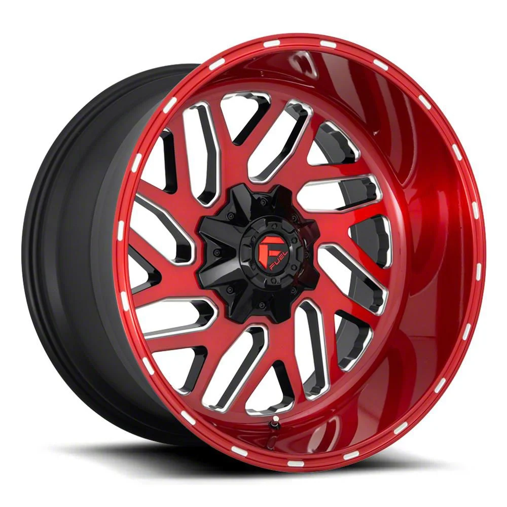 Fuel Wheels Triton Candy Red Milled 8-Lug Wheel; 22x12; -43mm Offset (15-19 Sierra 3500 HD SRW)