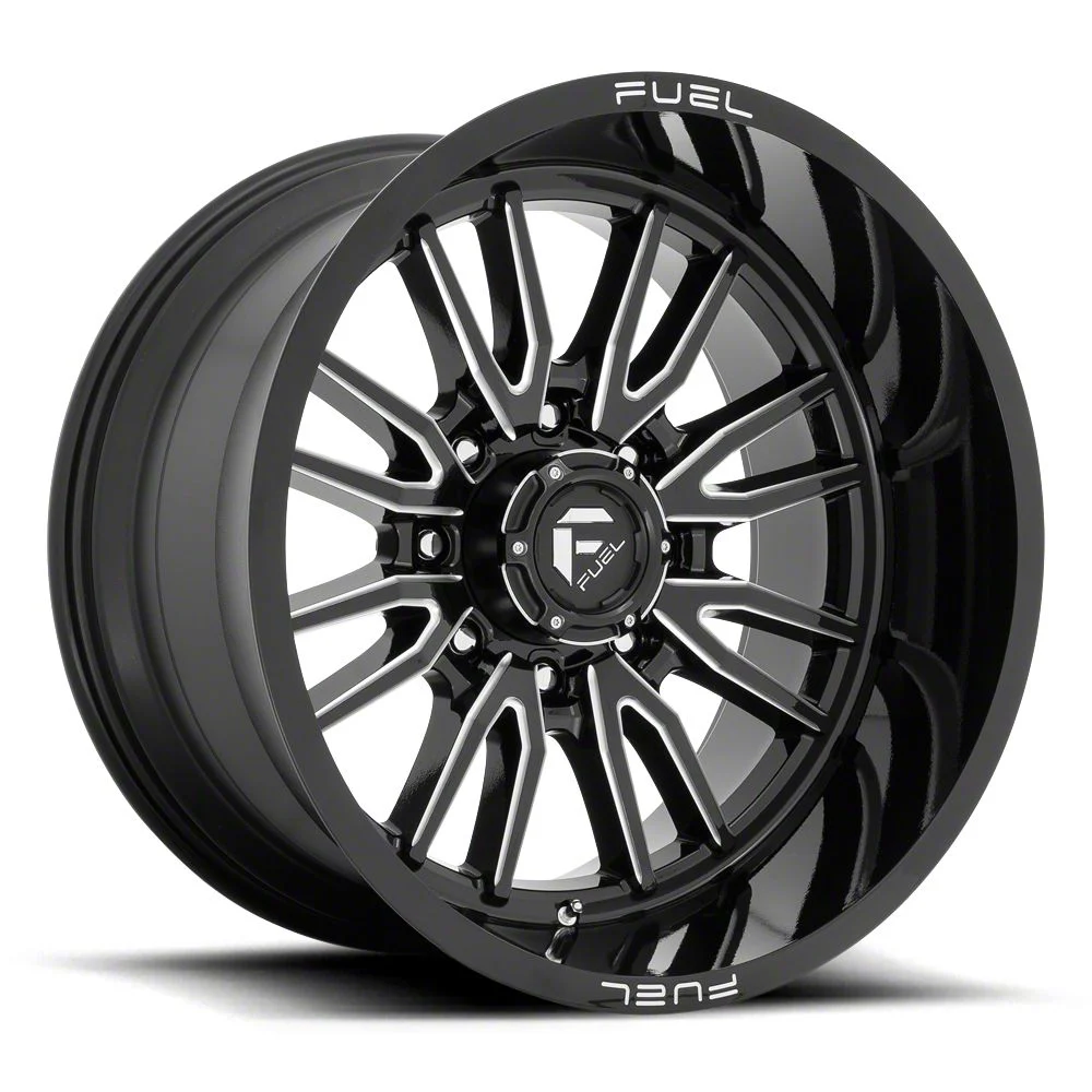 Fuel Wheels Clash Gloss Black Milled 8-Lug Wheel; 22x12; -44mm Offset (20-26 Sierra 2500 HD)