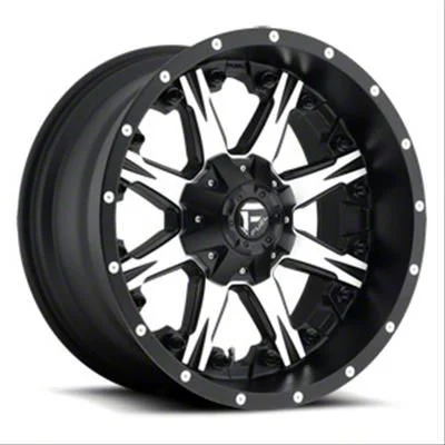 Fuel Wheels Nutz Matte Black Machined 8-Lug Wheel; 20x9; 20mm Offset (20-26 Sierra 3500 HD SRW)