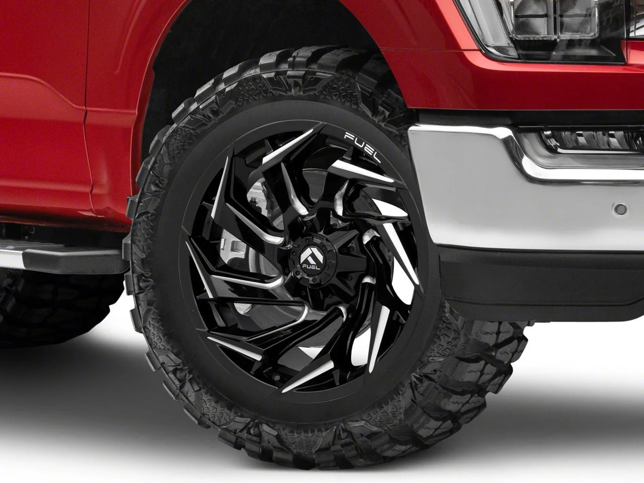 Fuel Wheels Reaction Gloss Black Milled 6-Lug Wheel; 18x9; 1mm Offset (21-26 F-150)