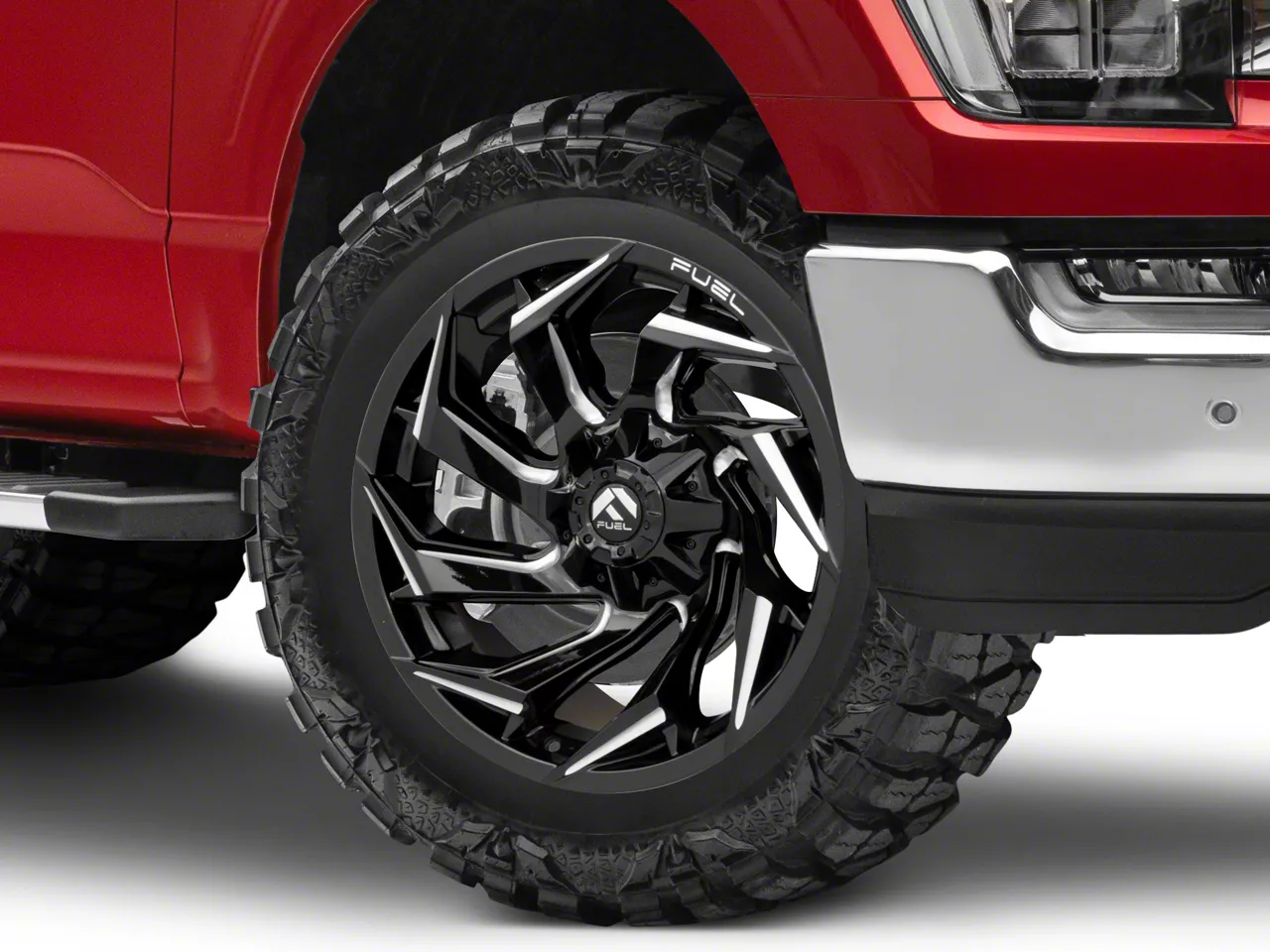 Fuel Wheels Reaction Gloss Black Milled 6-Lug Wheel; 20x9; 1mm Offset (21-26 F-150)