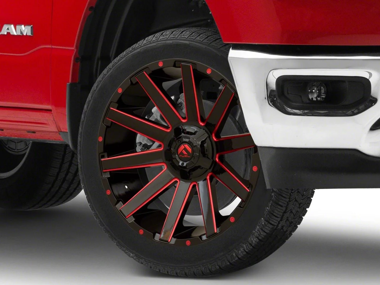 Fuel Wheels Contra Gloss Black with Red Tint 6-Lug Wheel; 22x10; -19mm Offset (19-26 RAM 1500)