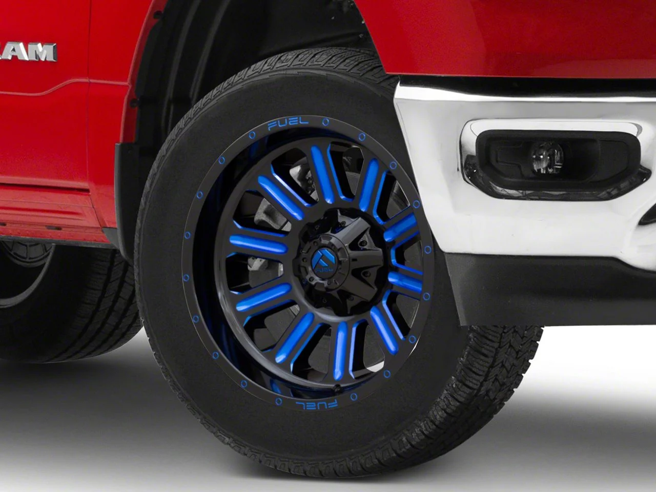 Fuel Wheels Hardline Gloss Black with Blue Tinted Clear 6-Lug Wheel; 20x9; 2mm Offset (19-26 RAM 1500)