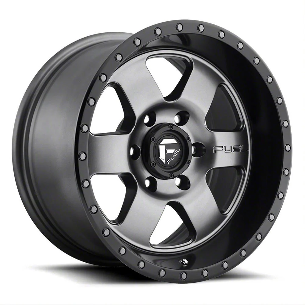Fuel Wheels Podium Matte Gunmetal 6-Lug Wheel; 17x9; -12mm Offset (14-18 Sierra 1500)