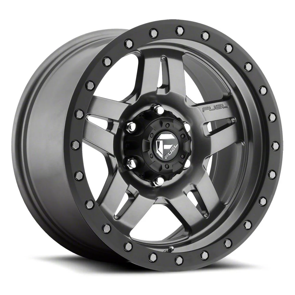 Fuel Wheels Anza Matte Gunmetal 8-Lug Wheel; 18x9; 1mm Offset (07-10 Sierra 2500 HD)
