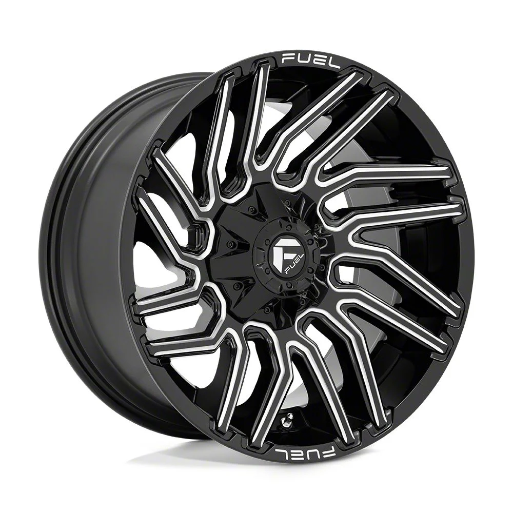 Fuel Wheels Typhoon Gloss Black Milled 8-Lug Wheel; 20x9; 1mm Offset (11-14 Sierra 2500 HD)