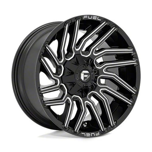 Fuel Wheels Typhoon Gloss Black Milled 8-Lug Wheel; 22x12; -44mm Offset (11-14 Sierra 2500 HD)