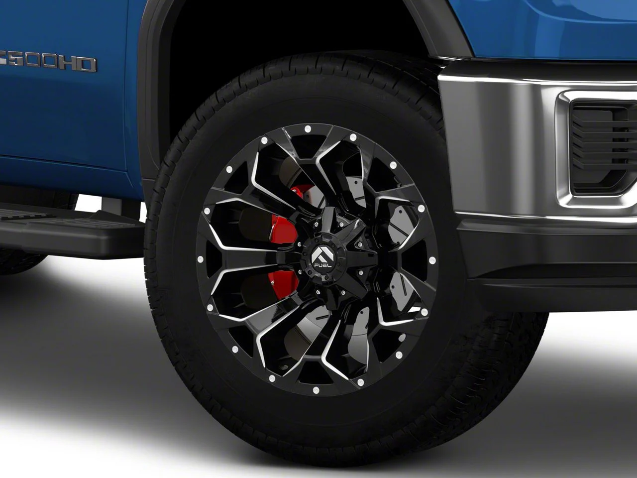 Fuel Wheels Assault Gloss Black Milled 8-Lug Wheel; 20x9; 20mm Offset (20-26 Sierra 3500 HD SRW)