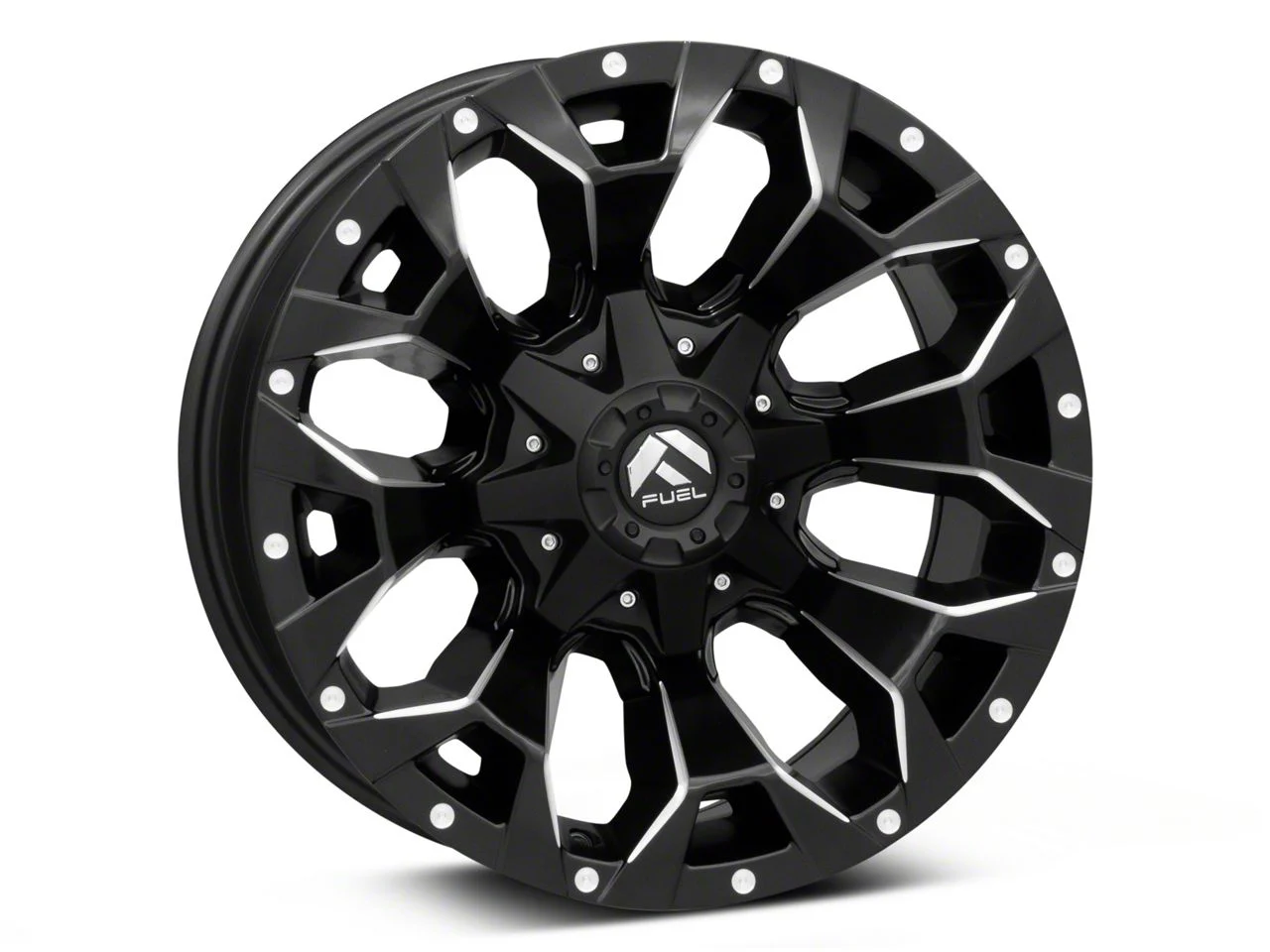 Fuel Wheels Assault Matte Black Milled 8-Lug Wheel; 22x12; -44mm Offset (07-10 Sierra 3500 HD SRW)