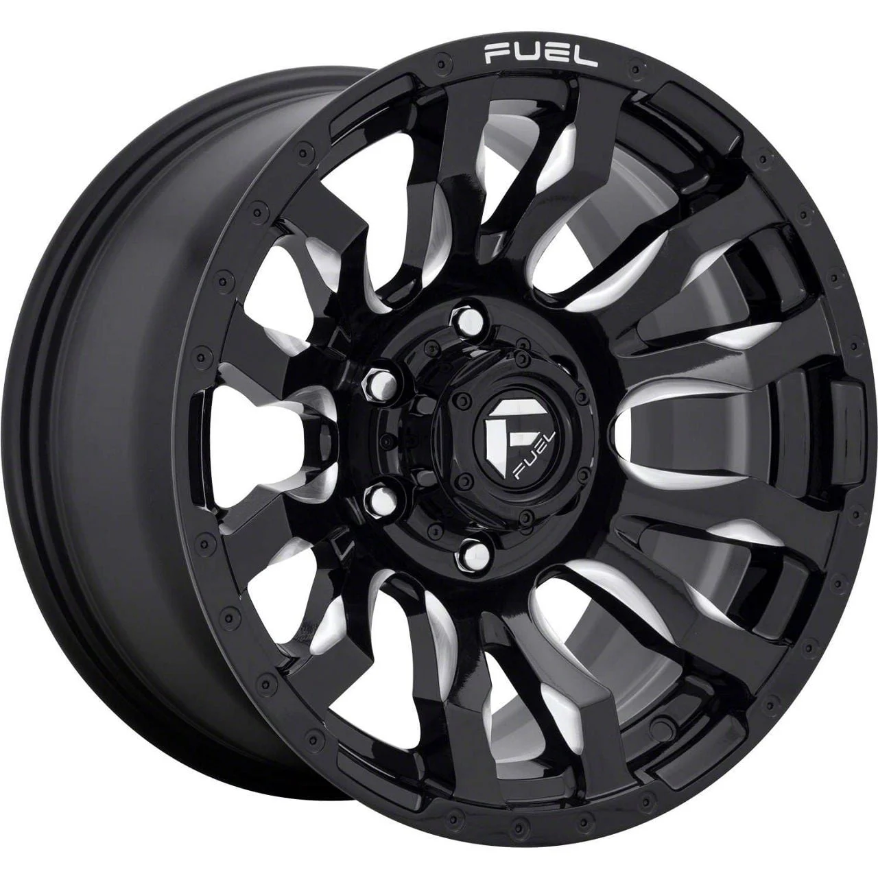 Fuel Wheels Blitz Gloss Black Milled 8-Lug Wheel; 18x9; 1mm Offset (20-26 Sierra 3500 HD SRW)
